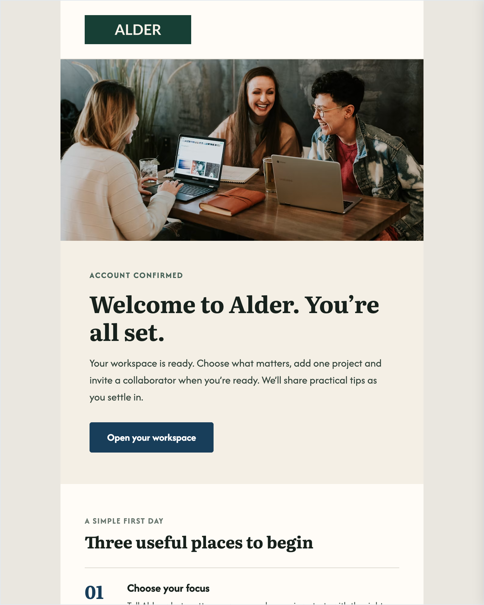 Welcome Email Template